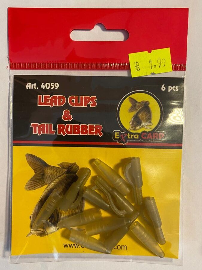 Klipši Extra Carp Lead clips & Tail rubbers