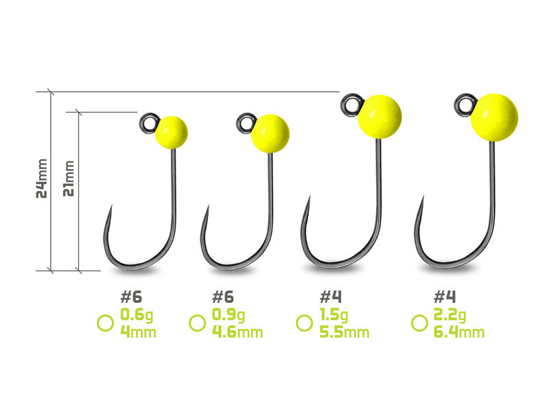 Volframa džiggalva Delphin T-AREA BL / 5 pcs - fluo yellow