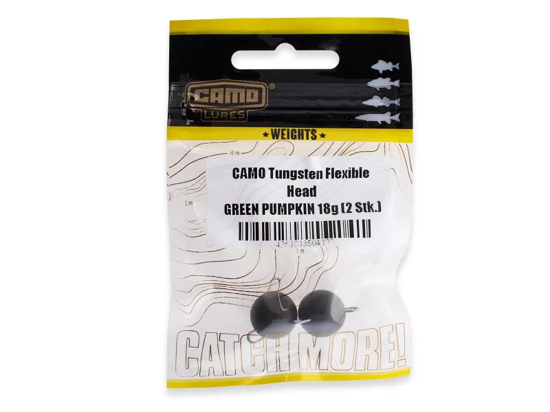 Volframa čeburaška CAMO Tungsten Flexible Head - GREEN PUMPKIN