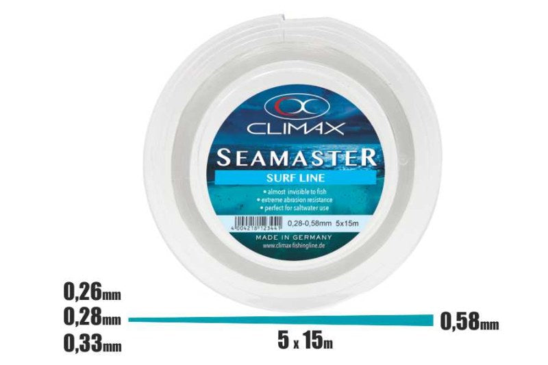 Nailonnöör Climax Seamaster Surf Line 5x15m