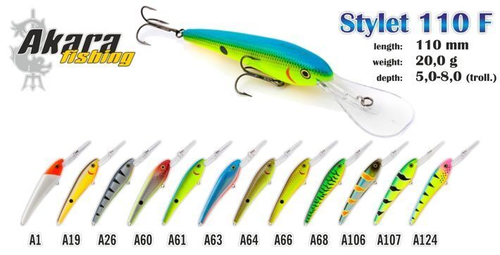 Võlur AKARA Stylet 110 F (110mm, 20g, 5-8m)