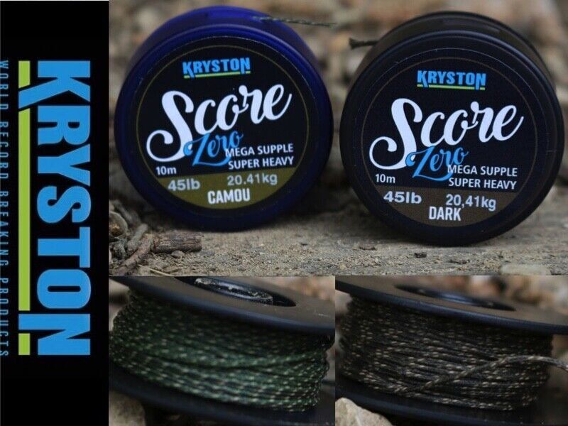 Kryston Score Zero Ultra limp High density Leader , 10m 45lb / 20,4kg , Dark