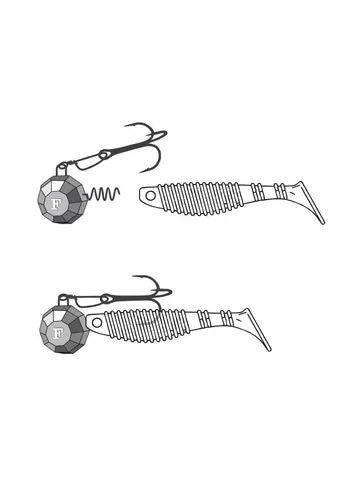 Skrūves Fanatik Lead and Screw with Carabiner | 2 Cilpas | Sarkans | 2 gab.