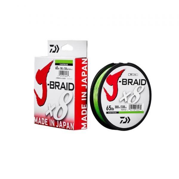 Punutud tamiil Daiwa J-Braid X8 chartree-sinine