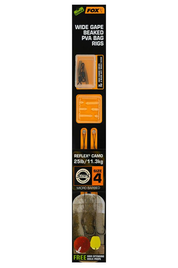 Gatavās pavadiņas FOX EDGES WIDE GAPE BEAKED PVA BAG RIGS