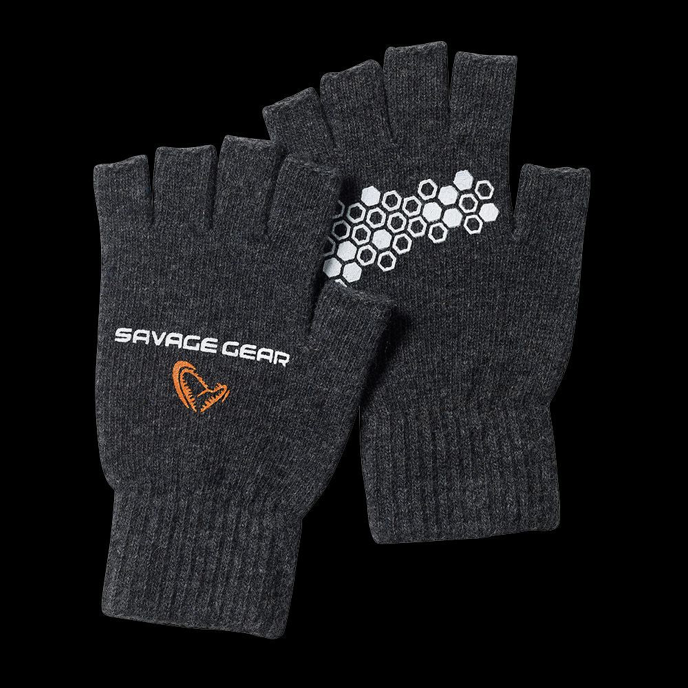 Cimdi SAVAGE GEAR KNITTED HALF FINGER GLOVE
