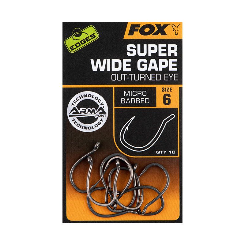 Āķi FOX EDGES™ SUPER WIDE GAPE HOOKS (OUT-TURNED EYE)