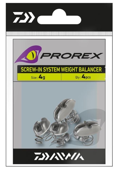 Svins DAIWA Prorex Screw-In Weight Balancer 4-12gr , Ieskrūvējams mānekļa balansa atsvars