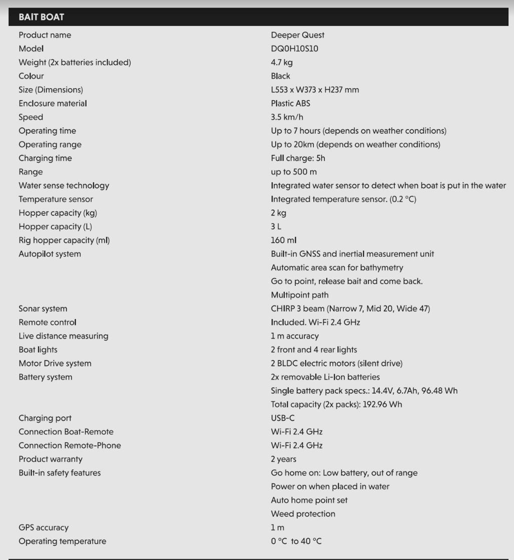 Iebarošanas kuģītis Deeper Quest