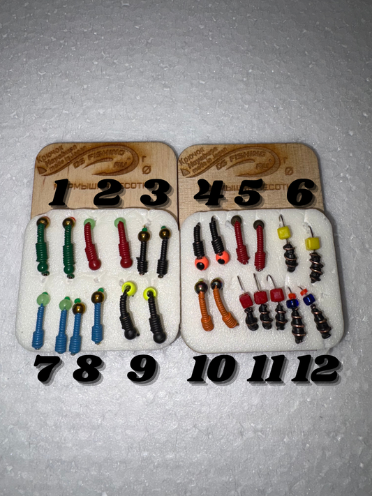 Volframist söödata mormõška "PESOTKA" Hayabusa konksuga, käsitsi valmistatud