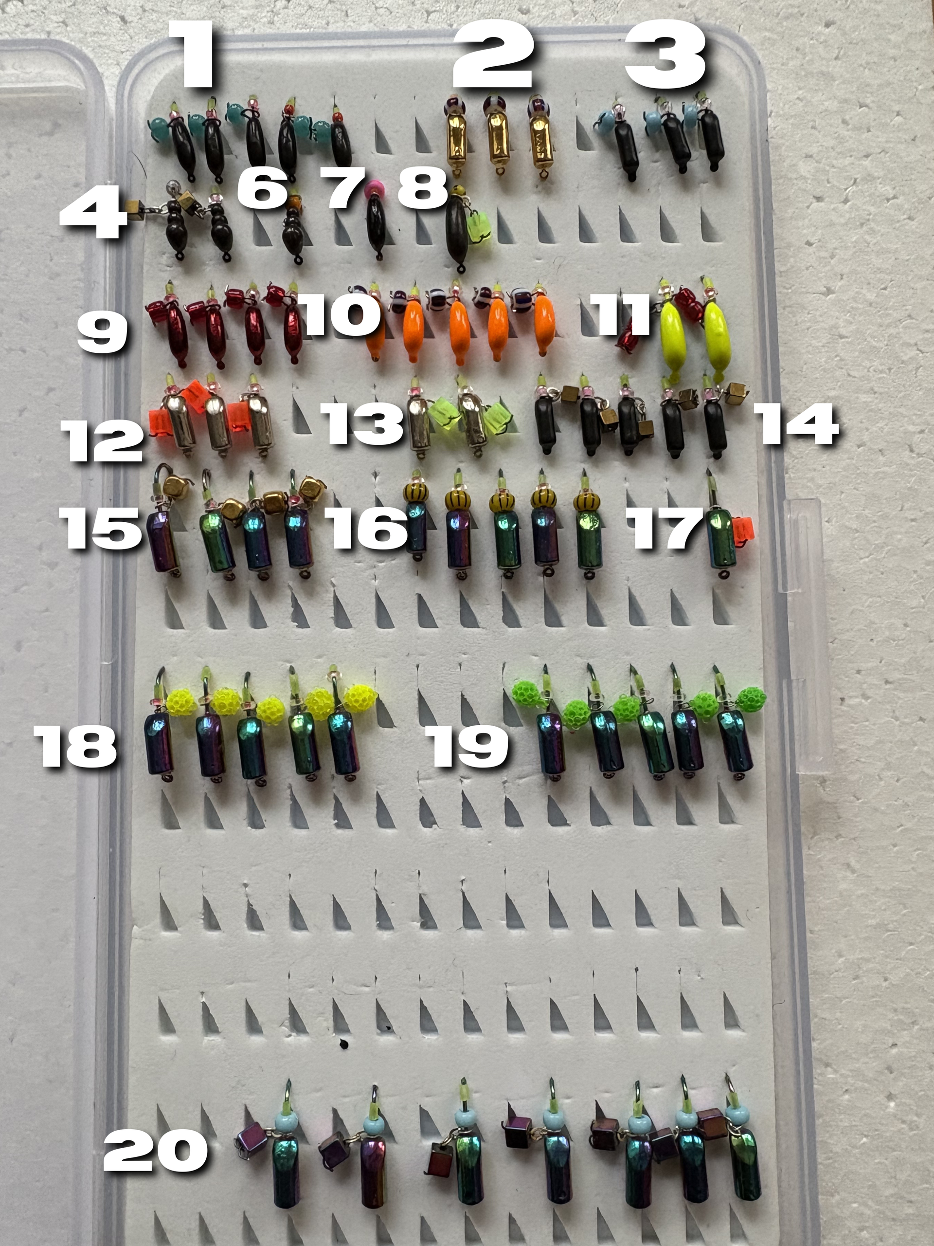 Baitless Tungsten mormyshka "Bezmotilka" UV