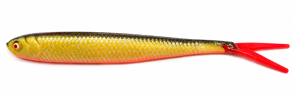OSHELure Zander Saba Pelagic punase sabaga, 7" silikoonist koha lantidele