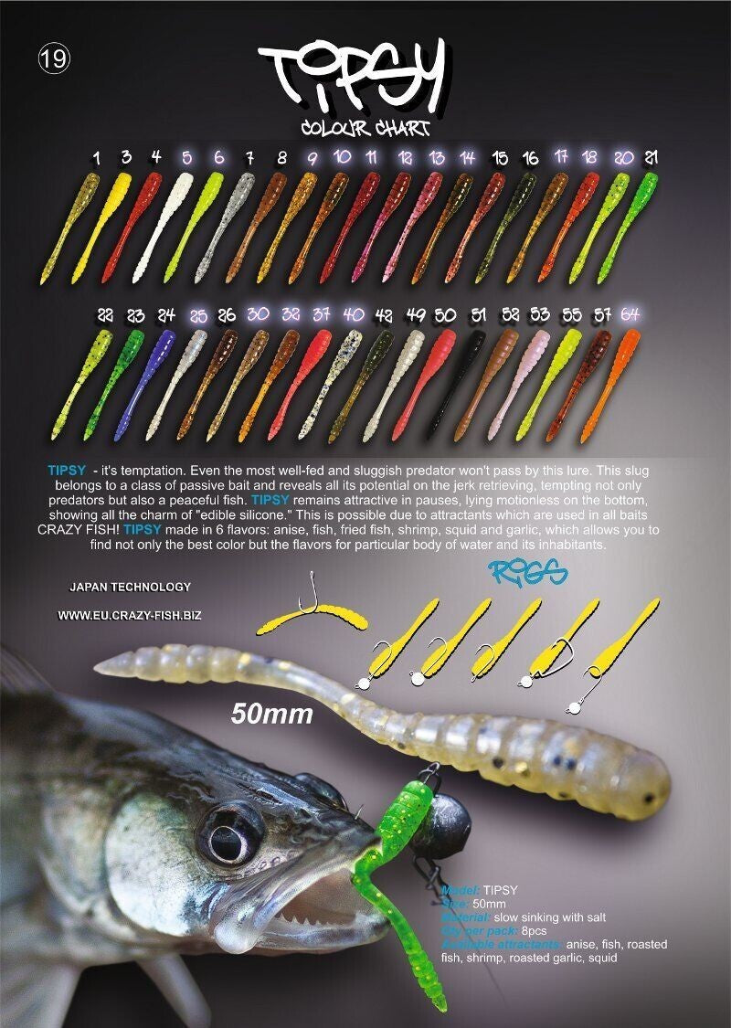 Silikoonlant Crazy Fish TIPSY 50mm