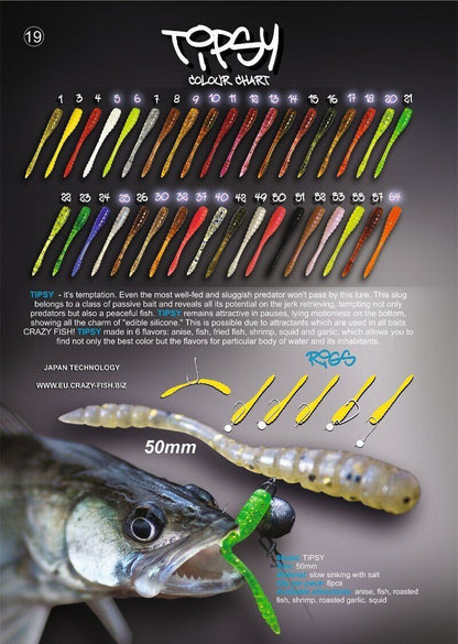 Silikoonlant Crazy Fish TIPSY 50mm