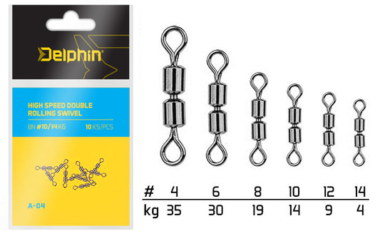 Griezuļi Delphin Hi speed double rolling swivel A-04