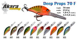 AKARA sügavad propid 70 F (70 mm, 23 g, 1–4,5 m)