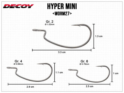 Āķi Decoy Hyper Mini Worm27