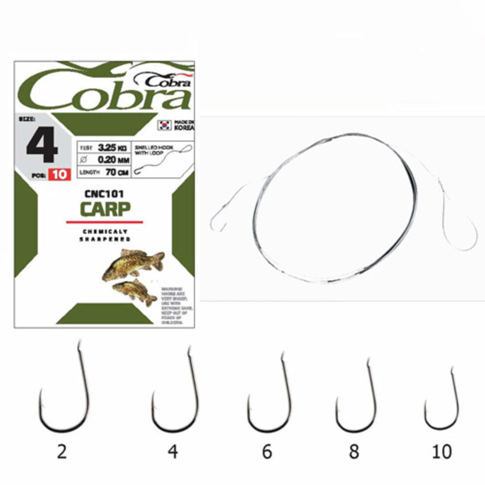 Āķi ar pavadiņu Cobra CARP