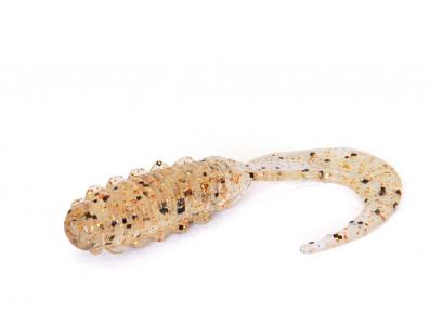 Bait Breath FD Micro Grub 1" #UR25 Clear / gold orange