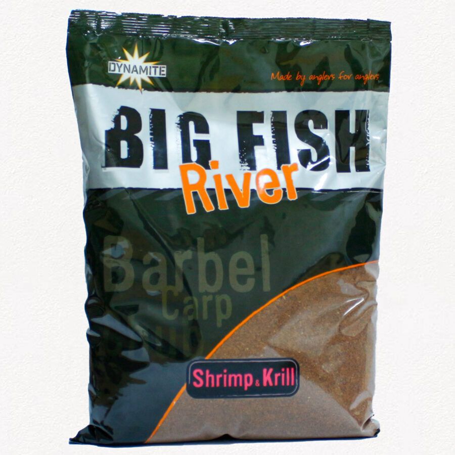 Barība Dynamite baits Big Fish River Groundbait – Shrimp & Krill 1.8kg