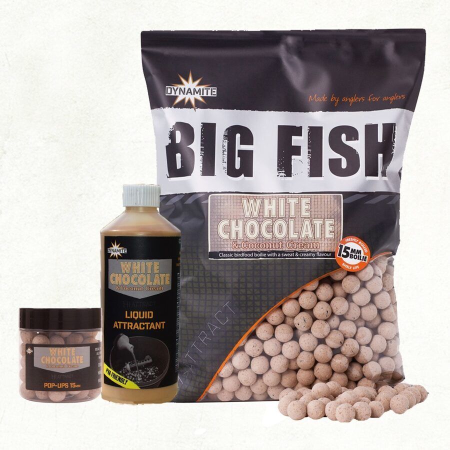 Boilas Dynamite 15mm White Chocolate & Coconut Cream Boilies 1kg
