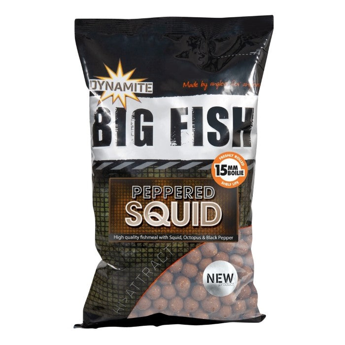 Boilas Dynamite Baits Peppered Squid Boilies 1kg