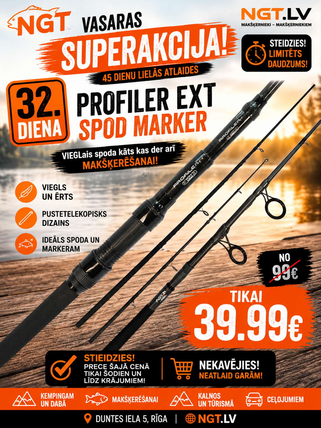 NGT SPOD Marker ext Profiler | 12 jalga | 4,5 naela 