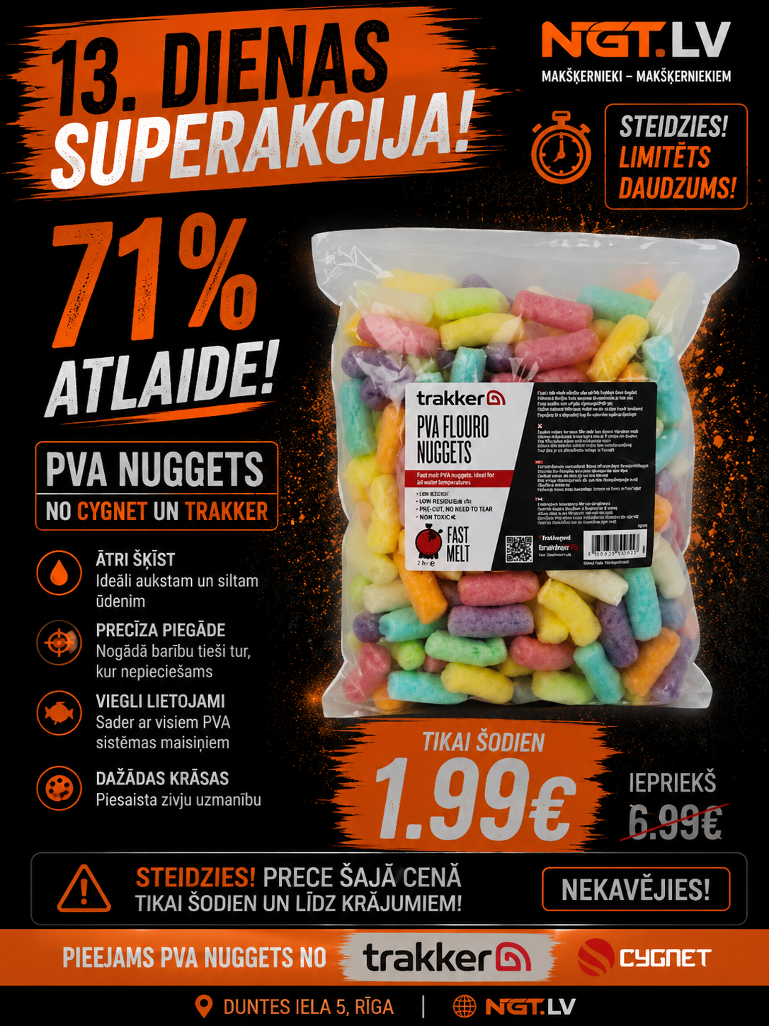 Nuggets TRAKKER PVA FLUORO NUGGETS / KIIRESTI SULAVAD