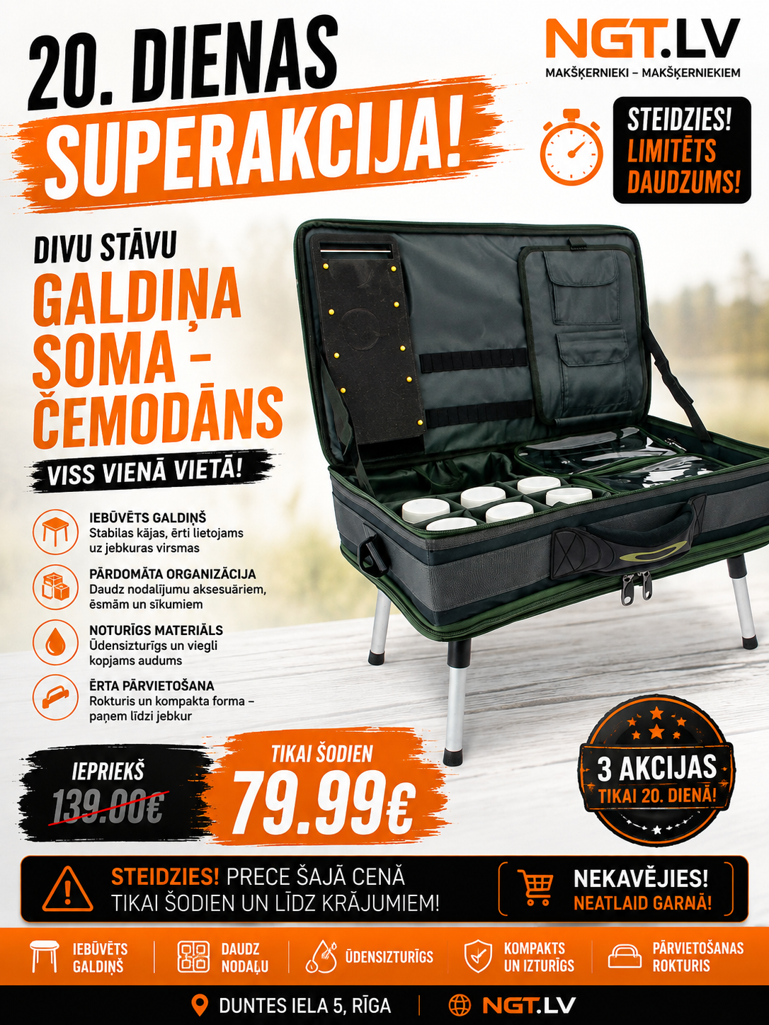 NGT Carp Bivvy lauasüsteem 