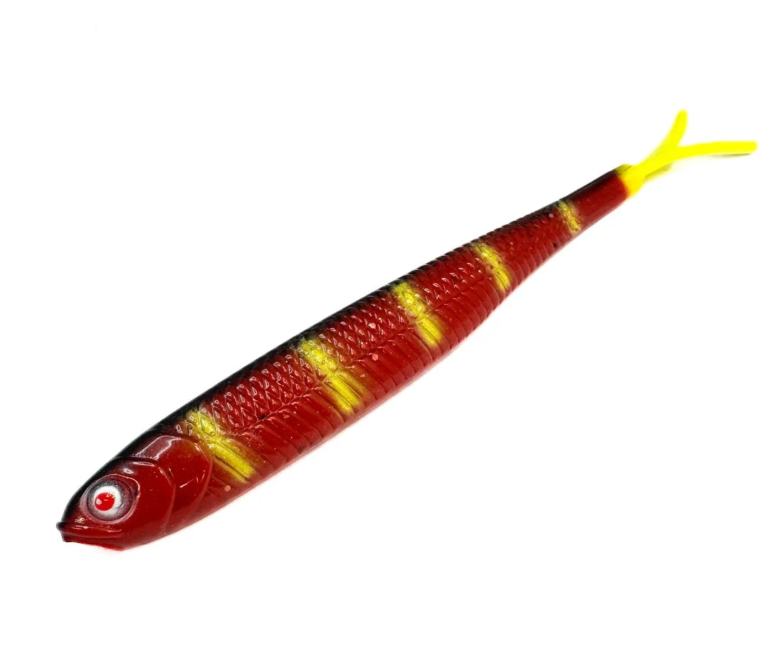 OSHELure Zander Saba Pelagic punase sabaga, 7" silikoonist koha lantidele