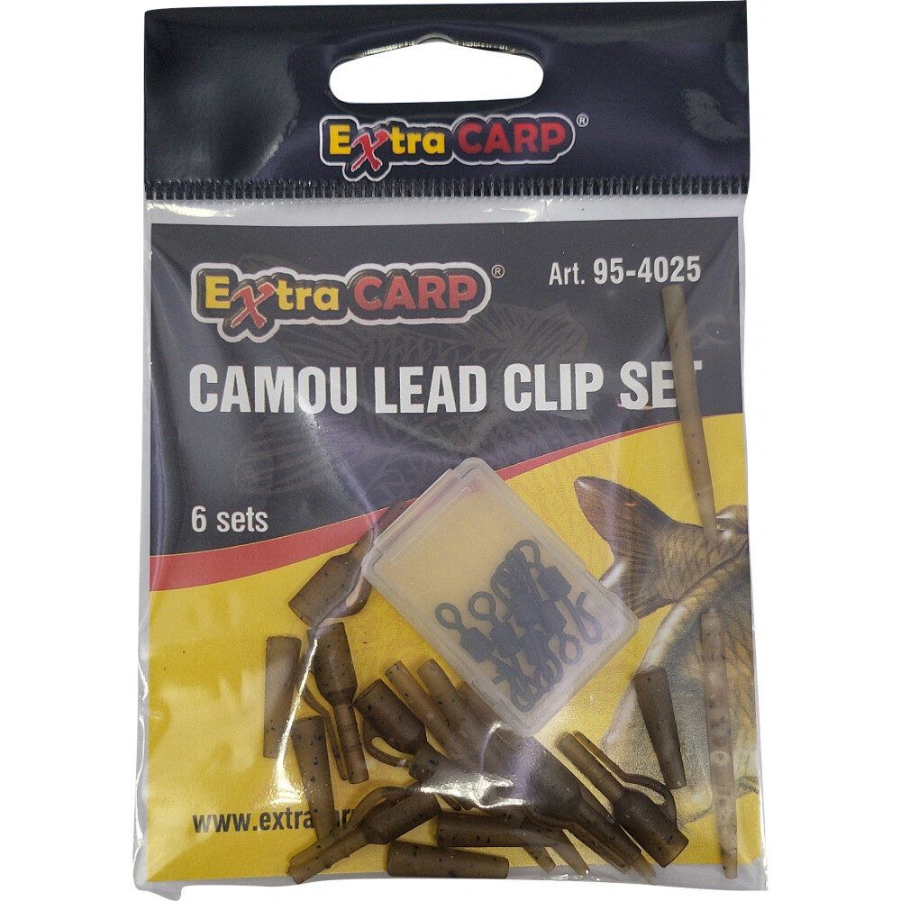 Extra Carp CAMOU LEAD CLIP SET 6 sets