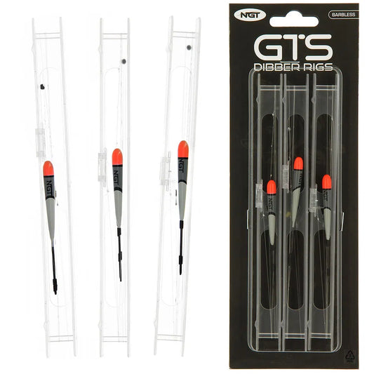 Gatavu karpu pavadiņu komplekts NGT GTS Dibber Rig Pack 3pk
