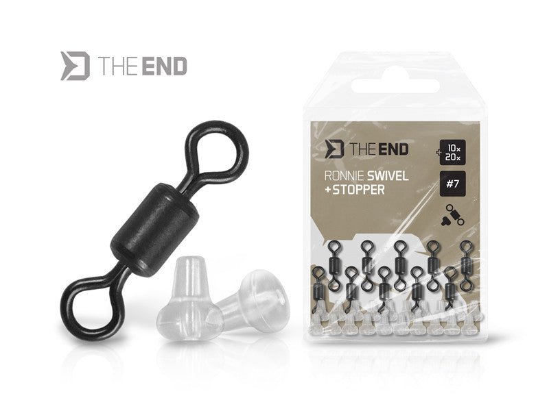 Griezuļu komplekts Delphin TheEND Ronnie swivel + stopper / 10+20 pcs