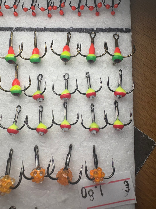 Trīsžubura āķis ar bumbiņu un dimantiņu