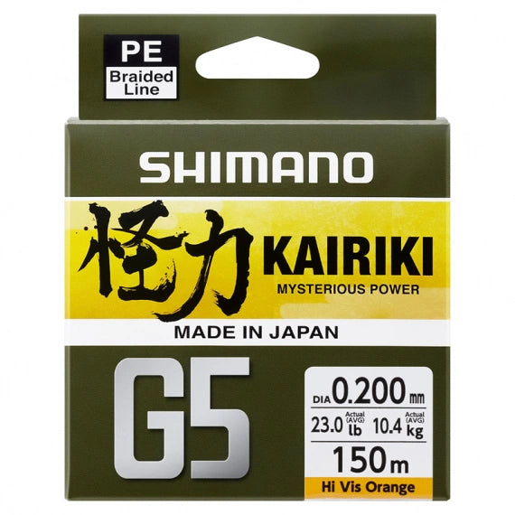 Punutud tamiil Shimano Kairiki G5 150m oranž