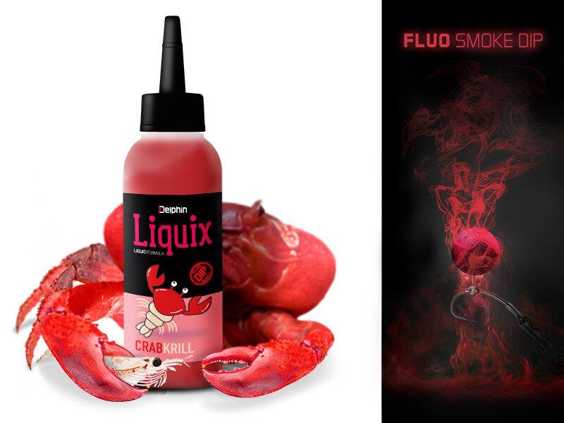 Likvīds Delphin Fluo dip D SNAX LiquiX Crab Krill