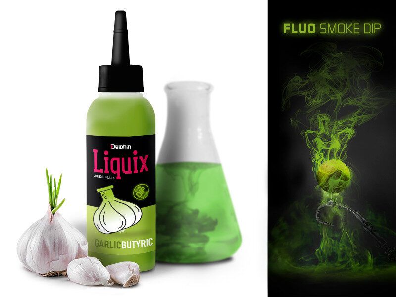 Likvīds Delphin Fluo dip D SNAX LiquiX Garlic Butrycid