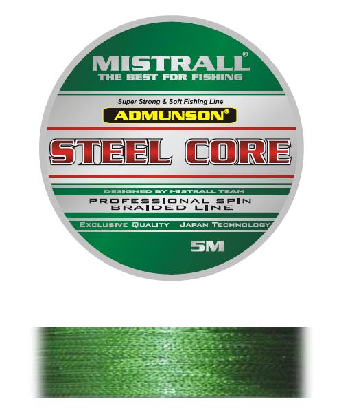 Pavadu materiāls Mistrall Admunson Steel Core Green 5m