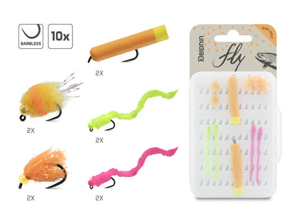 Mušiņu komplekts Delphin FLY / Bung trout
