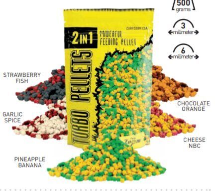 Peletes Carp Zoom 2 in 1 Turbo Pellets