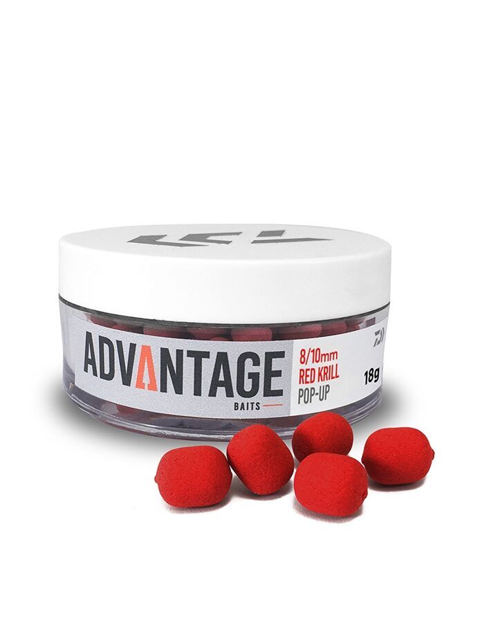 Pop Up Daiwa Advantage 8mm/10mm Sarkanais krils