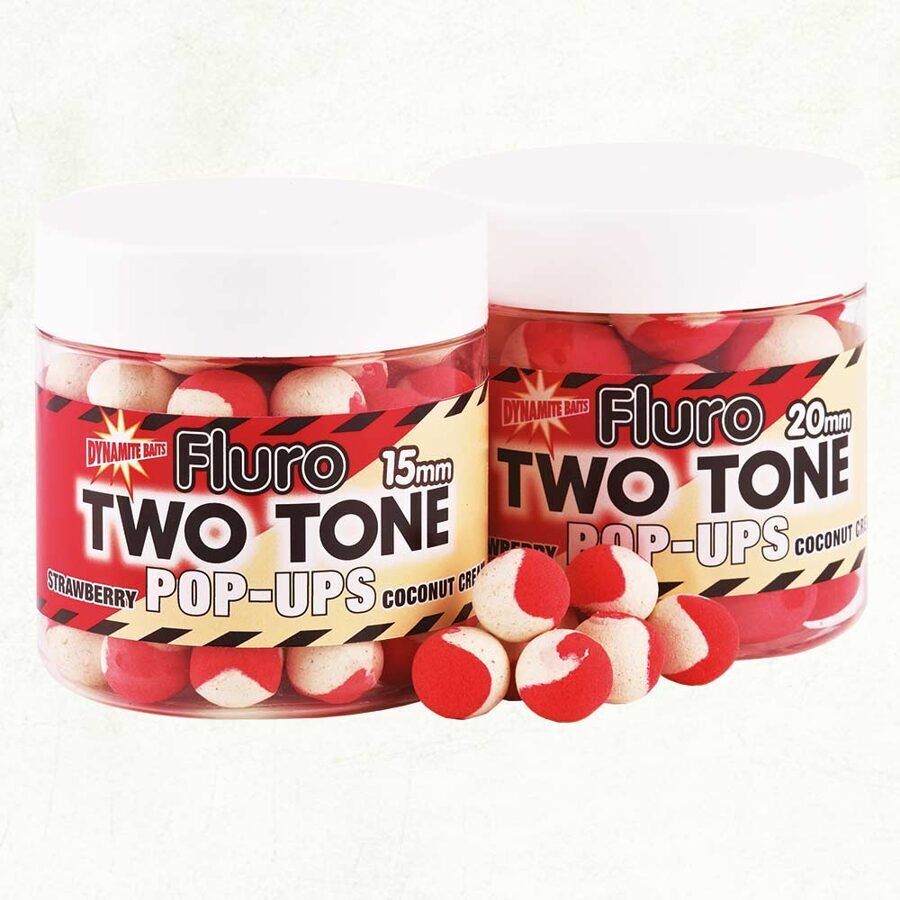 Pop Up Dynamite Two Tone Fluro Strawberry & Coconut Cream 15 mm