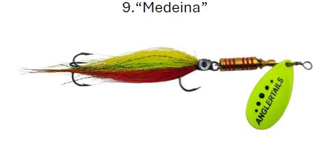 Rotiņš Anglertails 15cm / 12g - Roku darbs / 9. Medeina