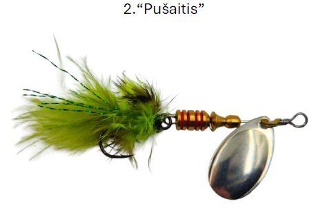 Rotiņš Anglertails 8cm / 5g - Roku darbs / 2. Pušaitis