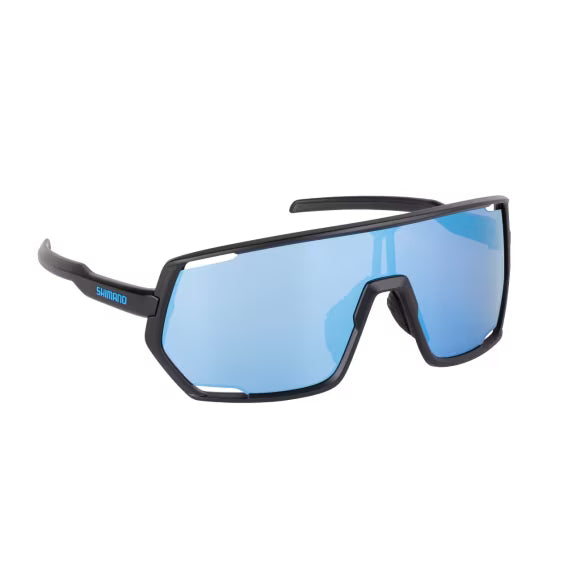 Saulesbrilles Shimano Lesath Matte Black & Blue Mirror