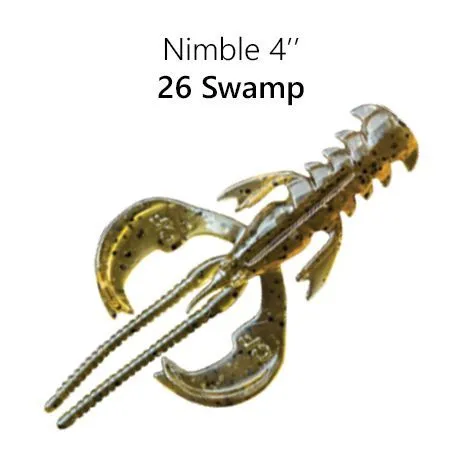 Silikona Mānekļi Crazy Fish Nimble 4" , 100 mm #26