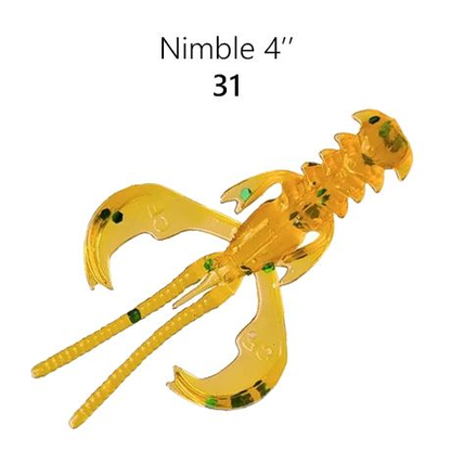 Silikona Mānekļi Crazy Fish Nimble 4" , 100 mm #31