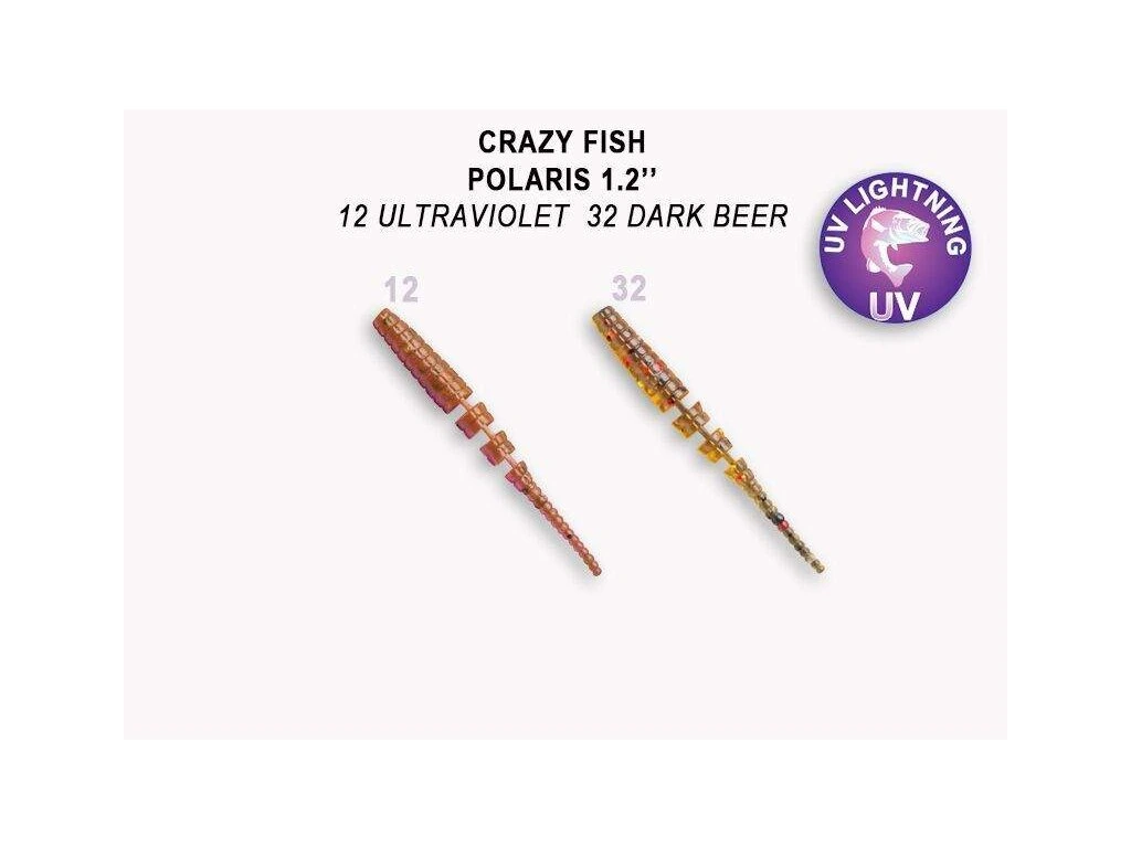Silikona mānekļi Crazy Fish Polaris 1.2" 12/32