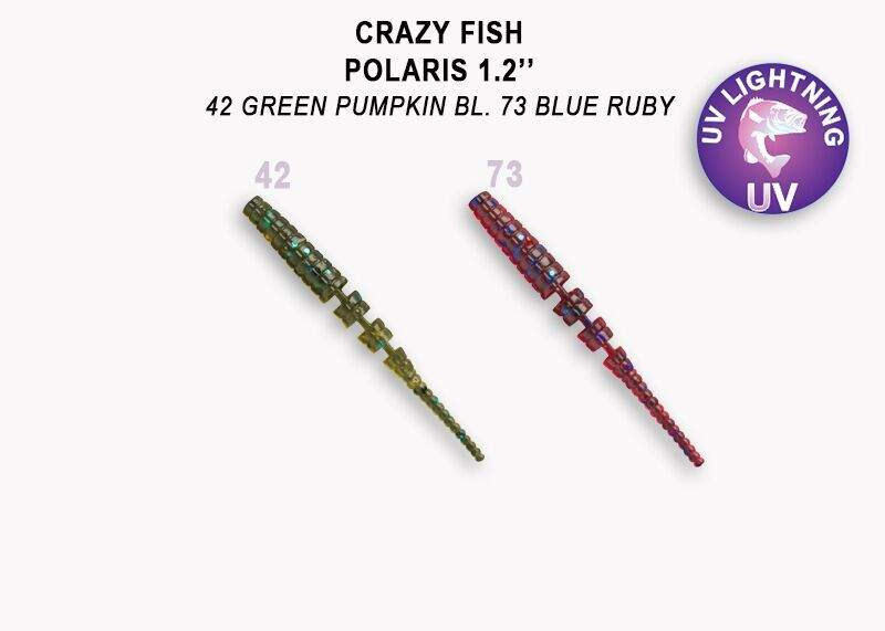 Silikona mānekļi Crazy Fish Polaris 1.2" 42/73