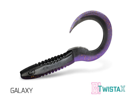Silikona māneklis Delphin TwistaX Eeltail UVs | 15cm Galaxy